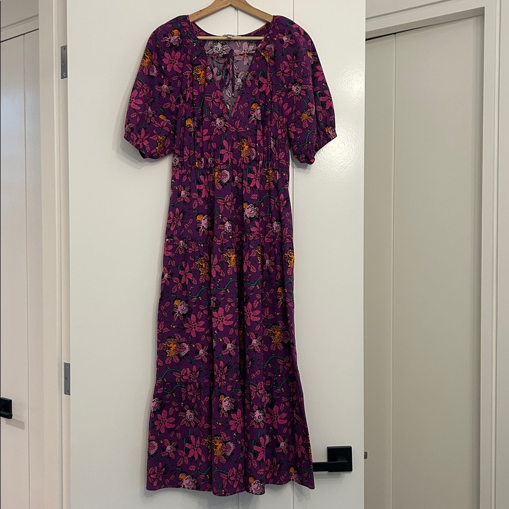 10 Crosby Derek Lam Purple and Pink Floral Dress